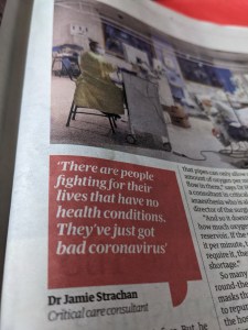 "There are people fighting for their lives..." quote from The Guardian 09.01.21